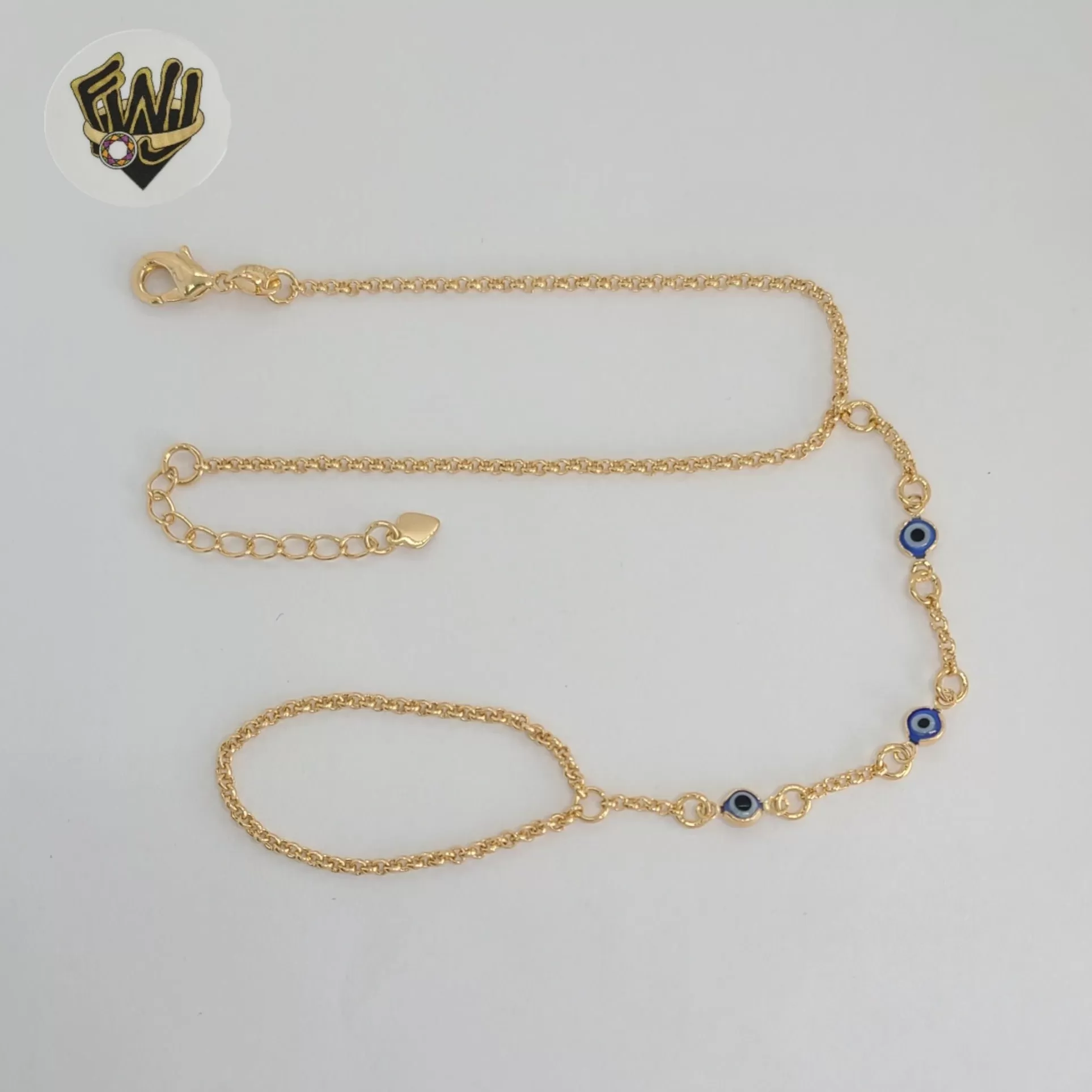 (1-0569-1) Gold Laminate - 2mm Hand Chain Bracelet - 7 - BGF