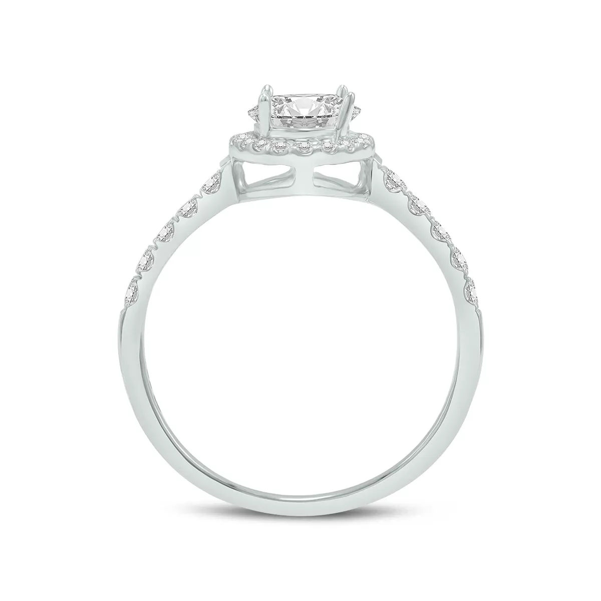 1 3/4 Carat Tw Oval Lab Grown Diamond Bridal Set In 14K White Gold