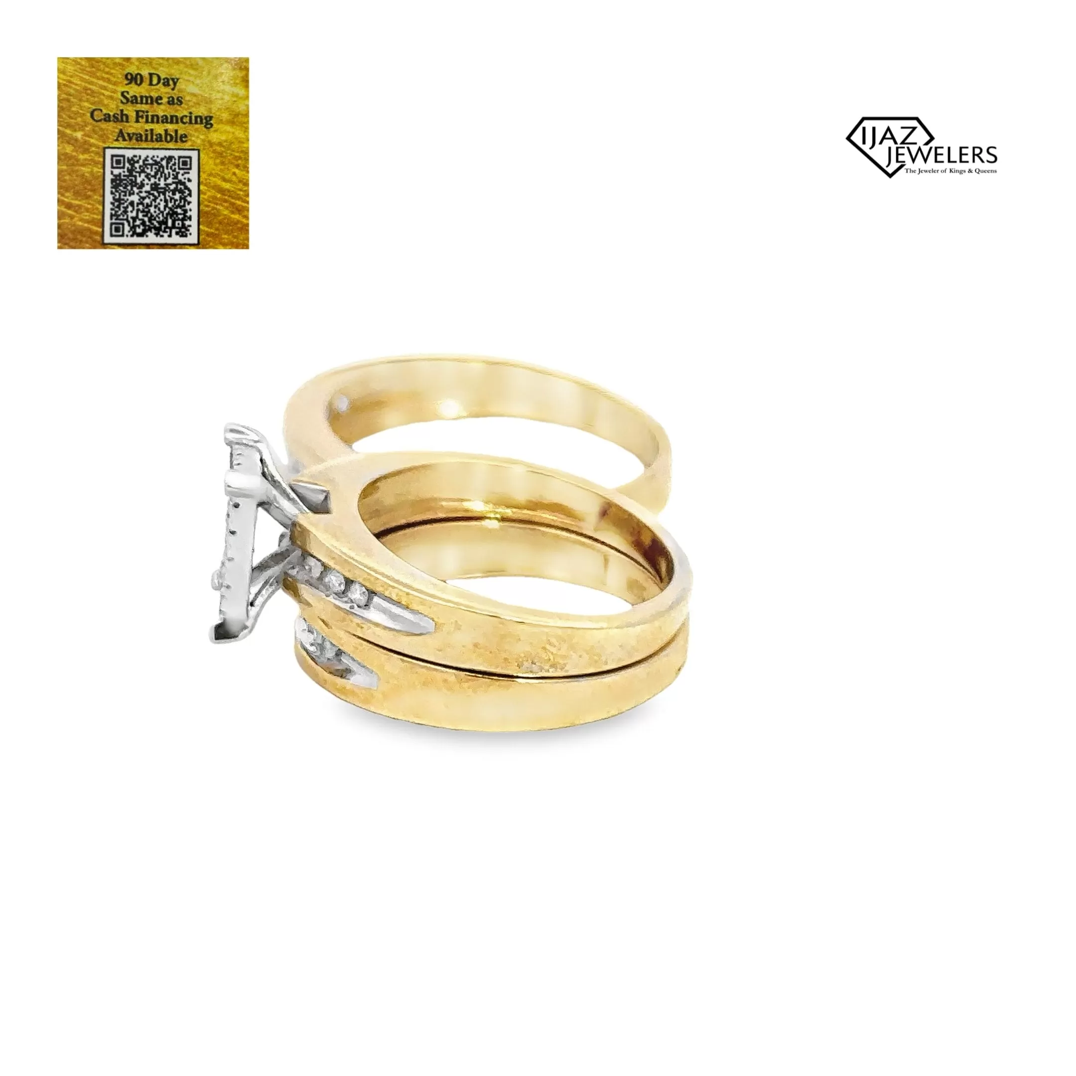 10K Gold 5/8 CTW Diamond Wedding Trio Set