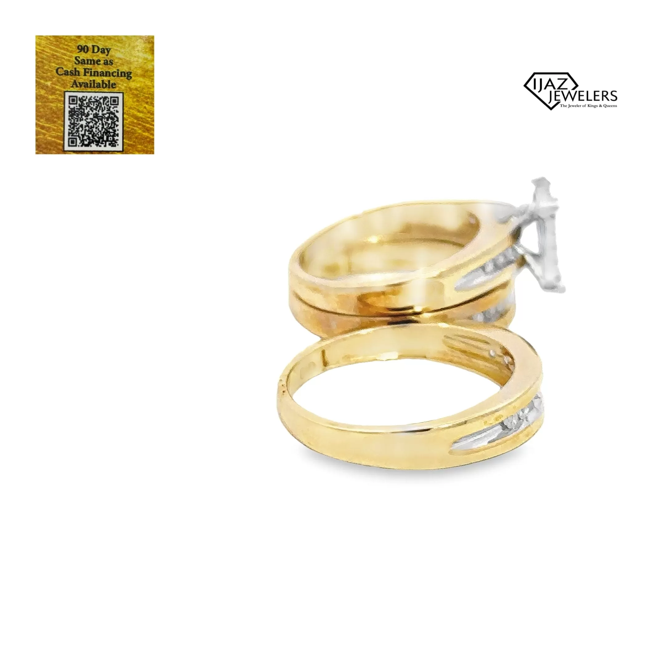 10K Gold 5/8 CTW Diamond Wedding Trio Set