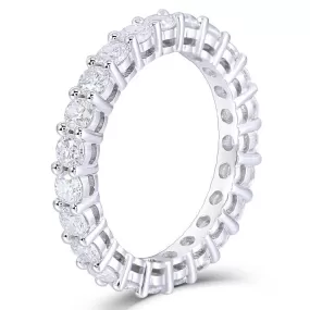 14k White Gold Moissanite Eternity Ring Approx 1.5 Carat Total