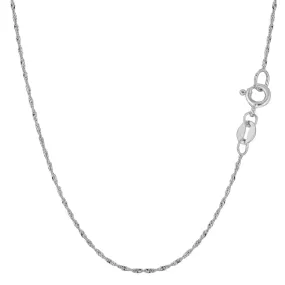 14k White Gold Singapore Chain Necklace, 1.0mm