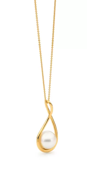 18ct Gold Free-Flow Australian Pearl Pendant