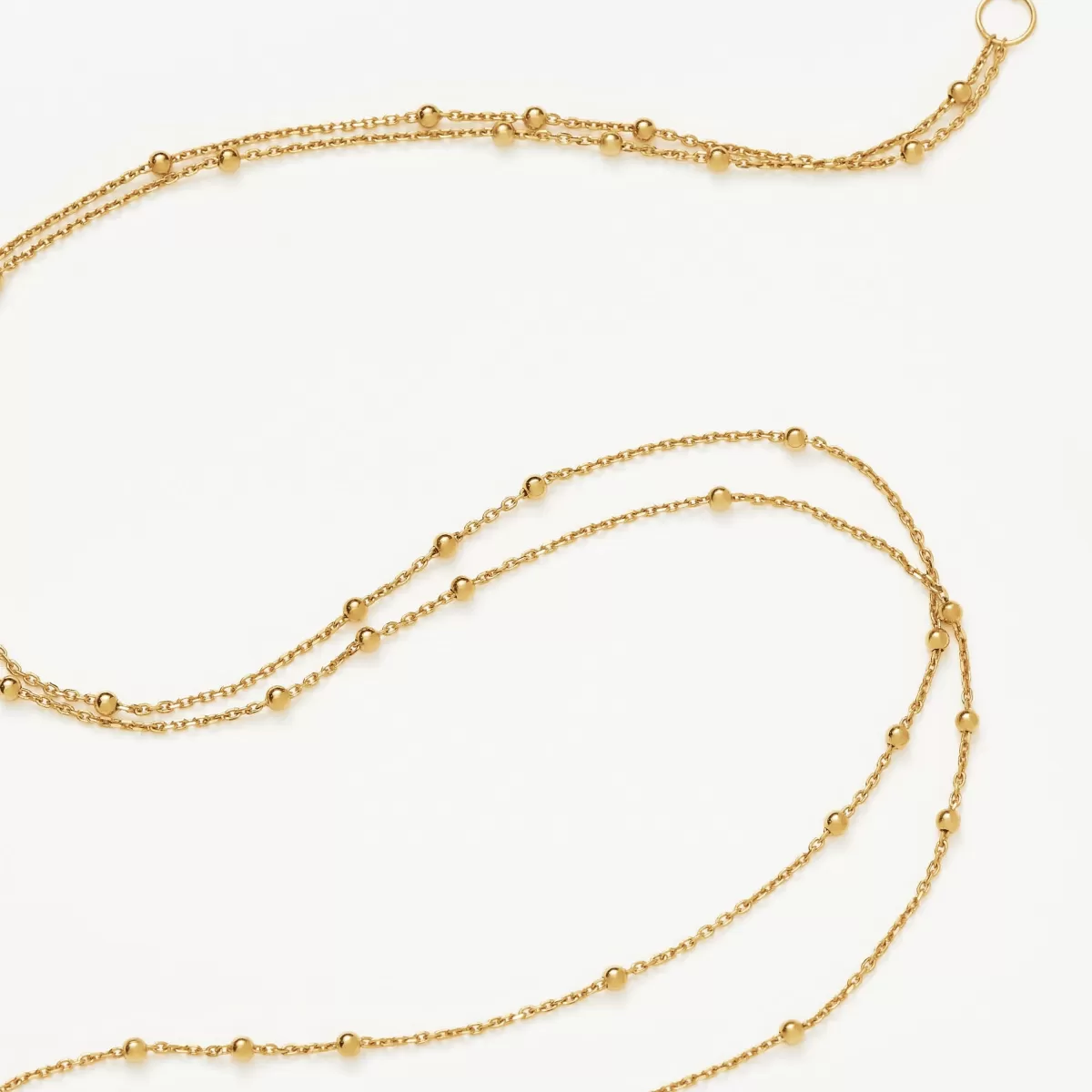 18K Gold Vermeil Double Chain Layering Necklace