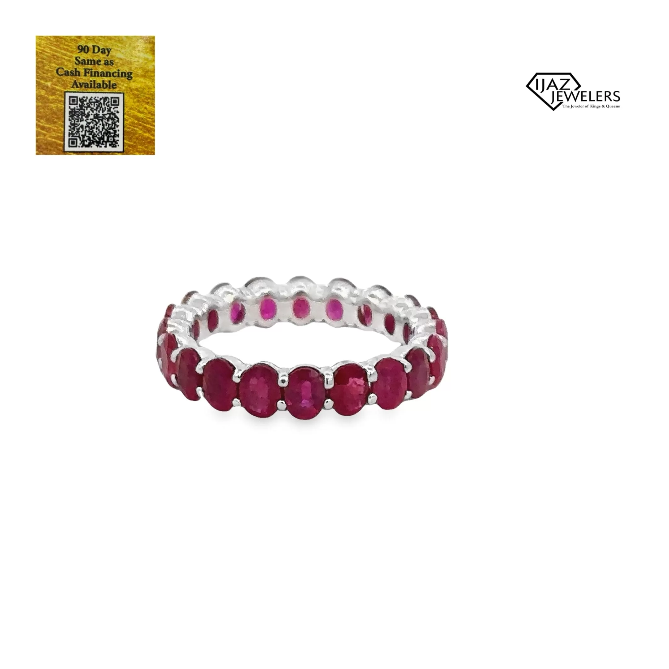 18K White Gold Ruby Infinity Band