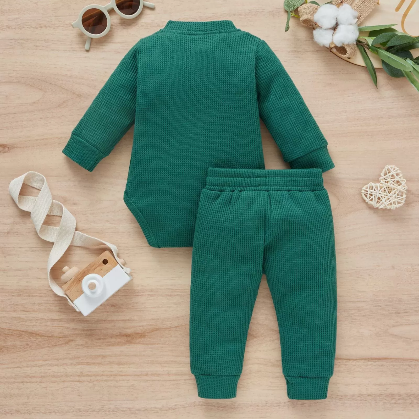 2 Pieces Set Baby Kid Girls Boys Solid Color Rompers And Pants Wholesale 23113008