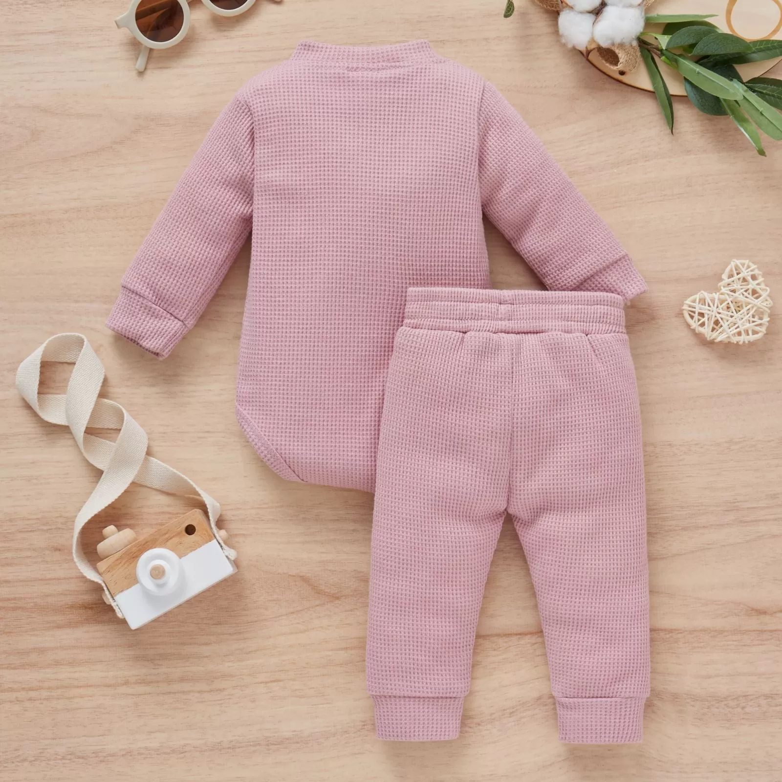 2 Pieces Set Baby Kid Girls Boys Solid Color Rompers And Pants Wholesale 23113008