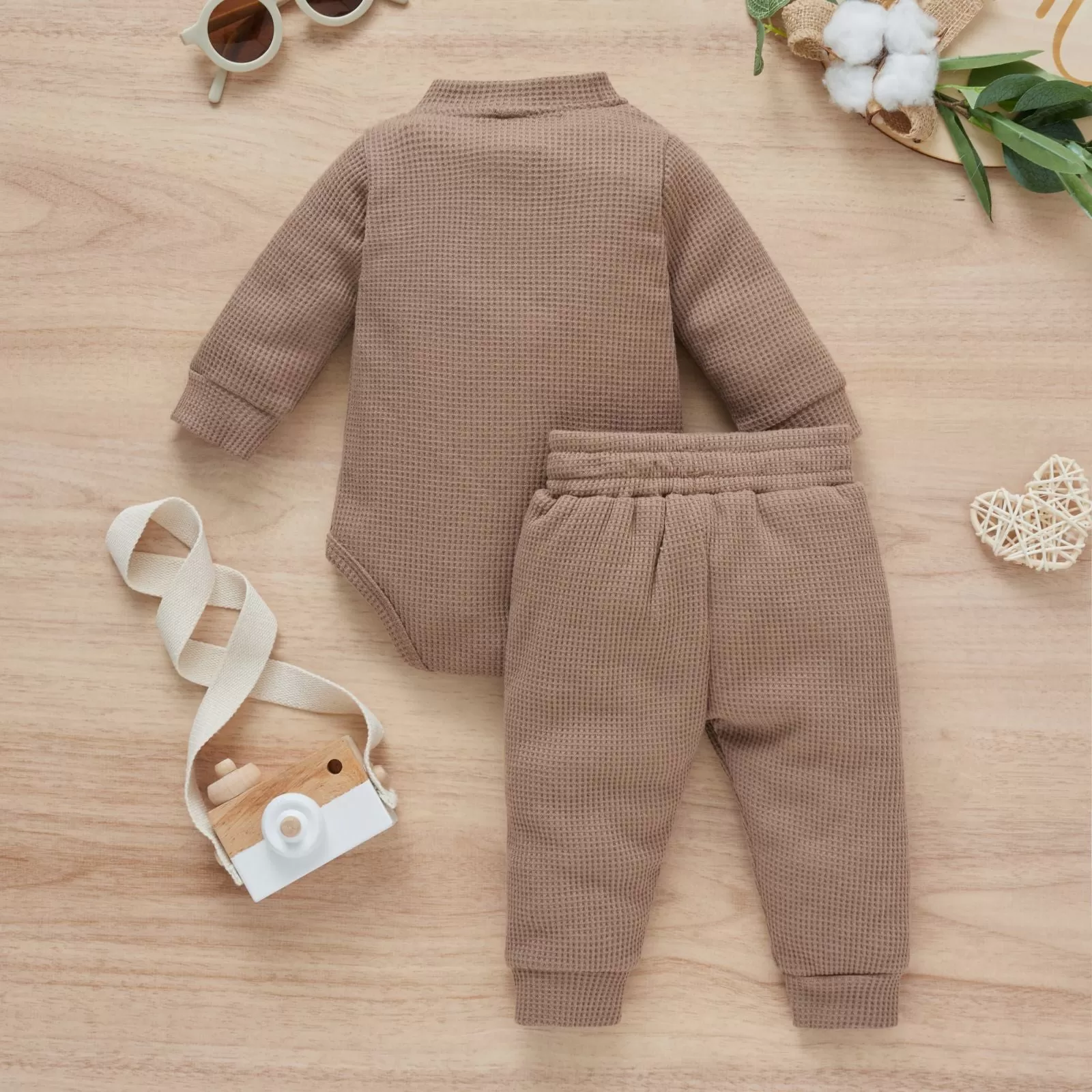 2 Pieces Set Baby Kid Girls Boys Solid Color Rompers And Pants Wholesale 23113008