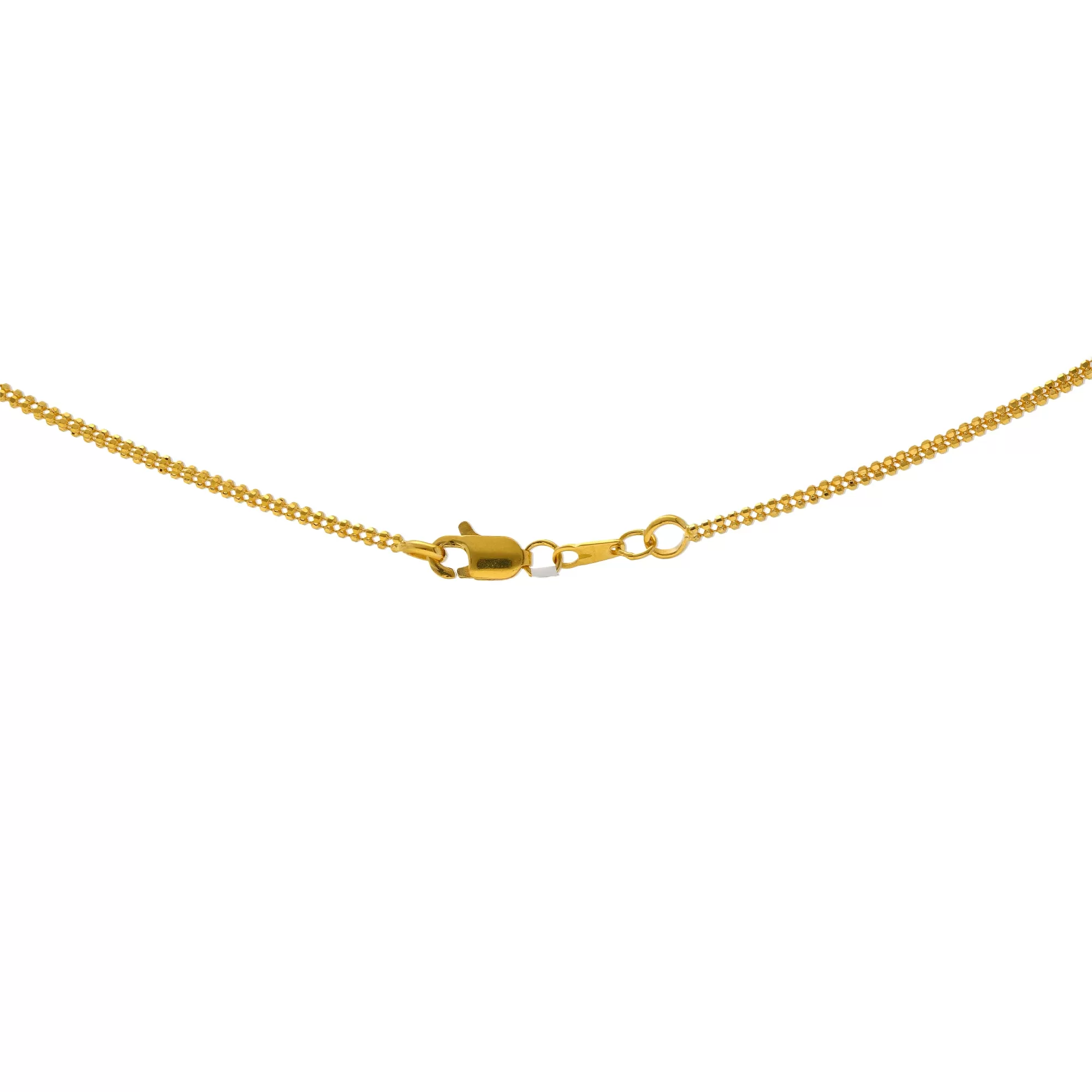 22K Yellow Gold 1mm Beaded Chain (13.6gm)