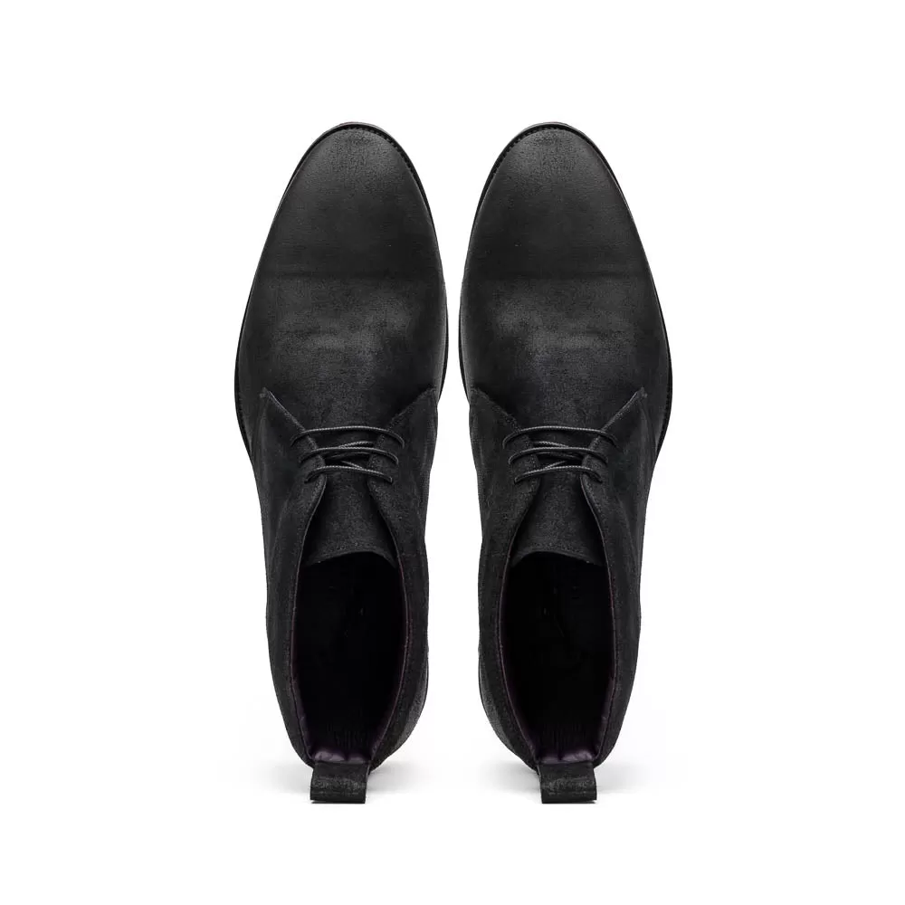 46-602-BLK REZZA Suede Calfskin Chukka Boot Black