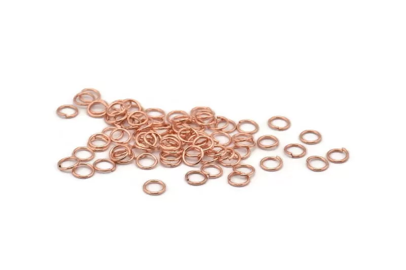 4mm Jump Ring, 500 Rose Gold Tone Brass Jump Rings (4x0.5mm) A1028