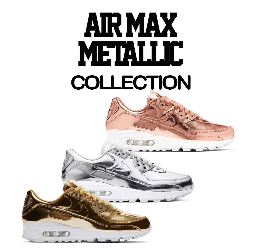 Air Max 90 Metallic Gold Shirt - Living Life - White