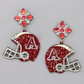 Alabama Crimson Tide Football Theme Earrings