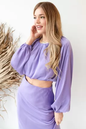 amethyst satin top