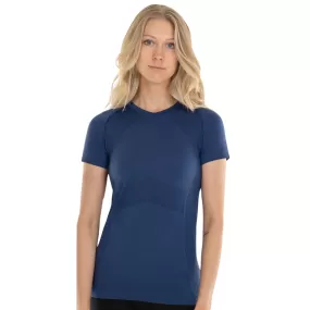 Anique Short Sleeve Crew Shirt in Blueberry - Women's XS (0-2)