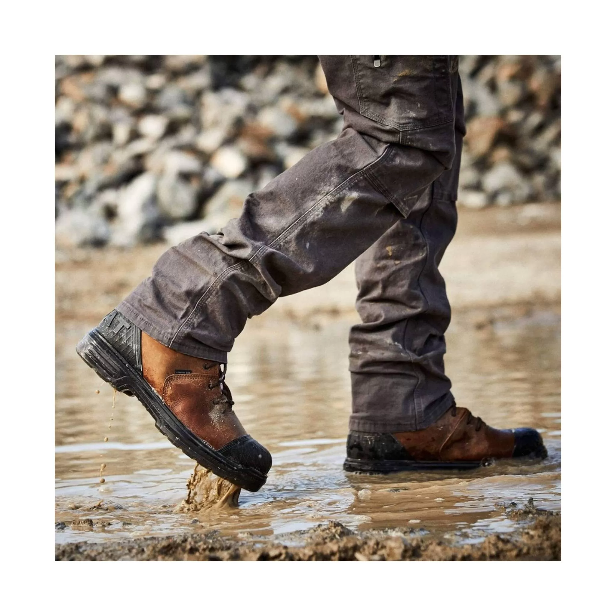 Ariat Men's Turbo Outlaw 8 Inch CSA Waterproof 400G Insulated Carbon Safety Toe Work Boot - Dark Brown