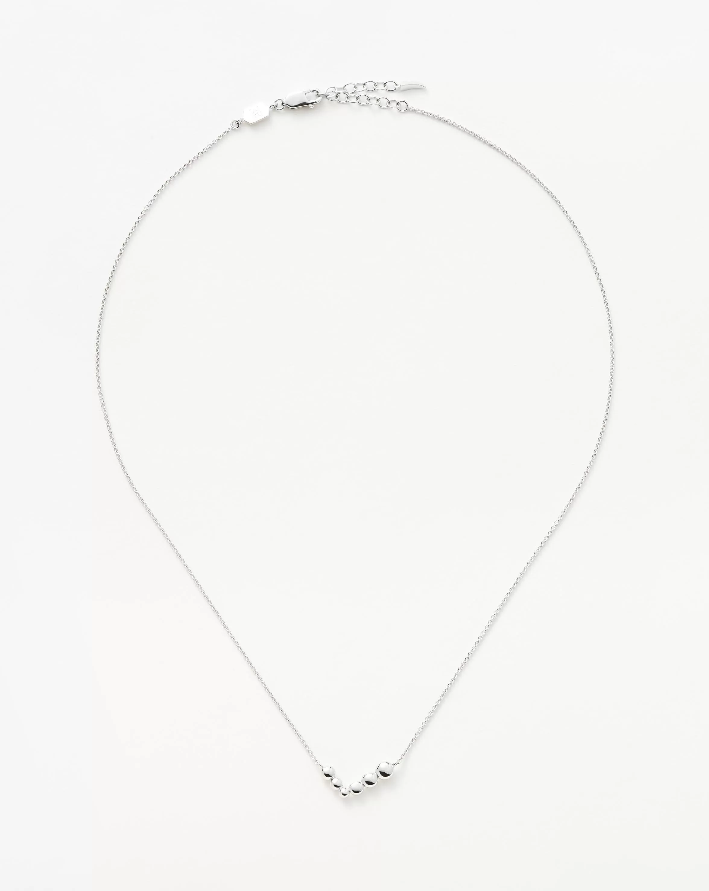 Articulated Beaded Floating Necklace | Sterling Silver