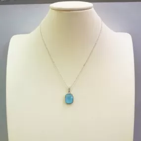 Blue Chalcedony Single Pendant