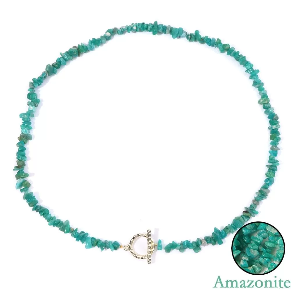 Boho Fashion Aventurine and other Stone Chips Choker