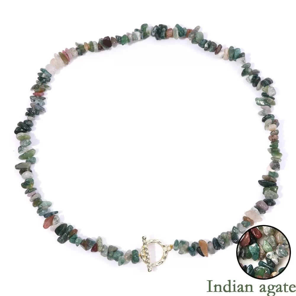 Boho Fashion Aventurine and other Stone Chips Choker