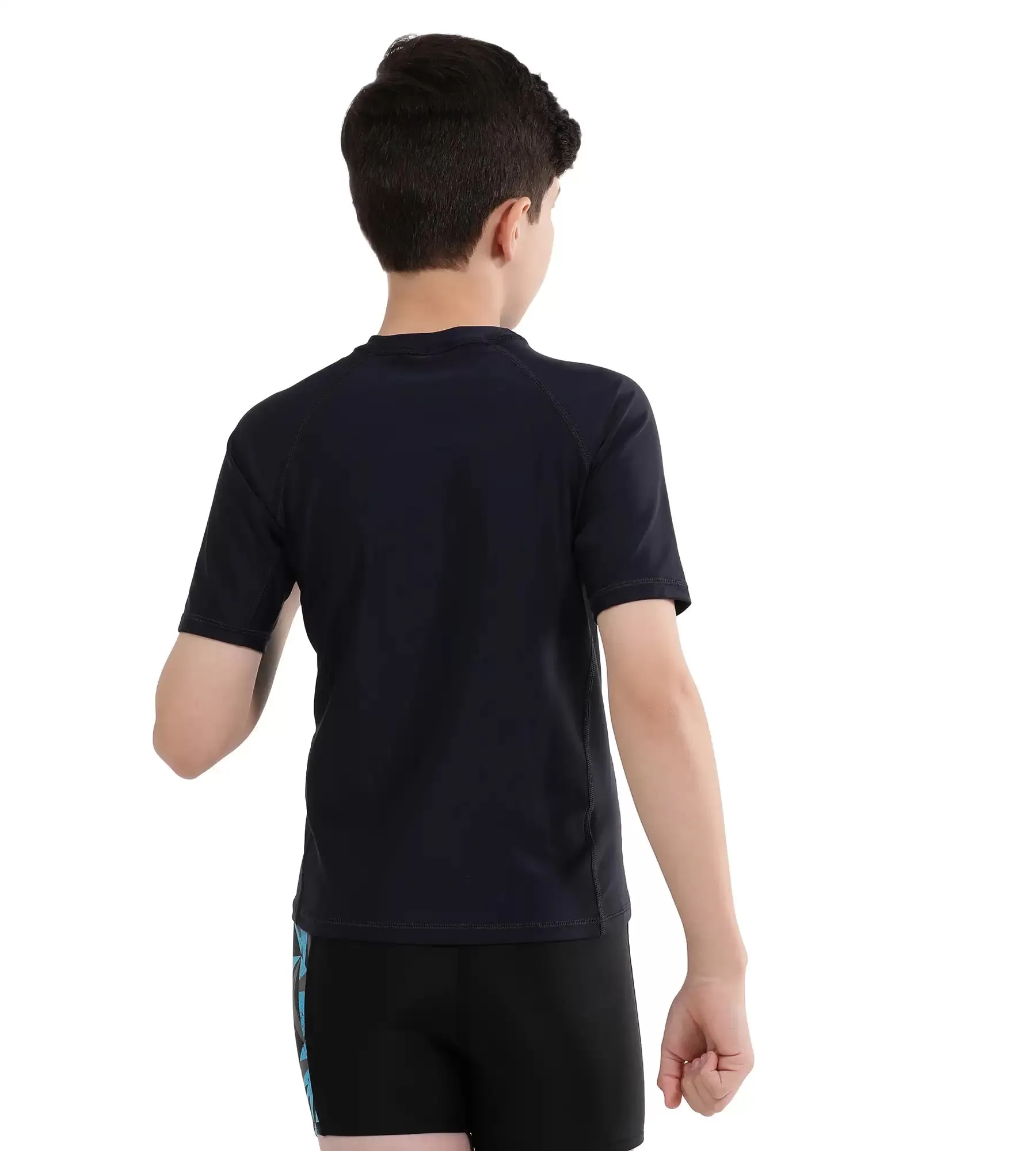 Boy's Endurance Short Sleeve Suntop - Aquarium  &  True Navy