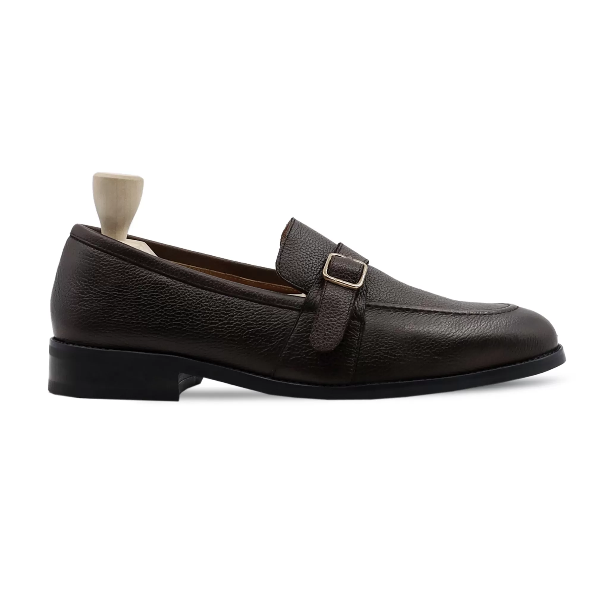 Brasilia - Men's Dark Brown Pebble Grain Loafer