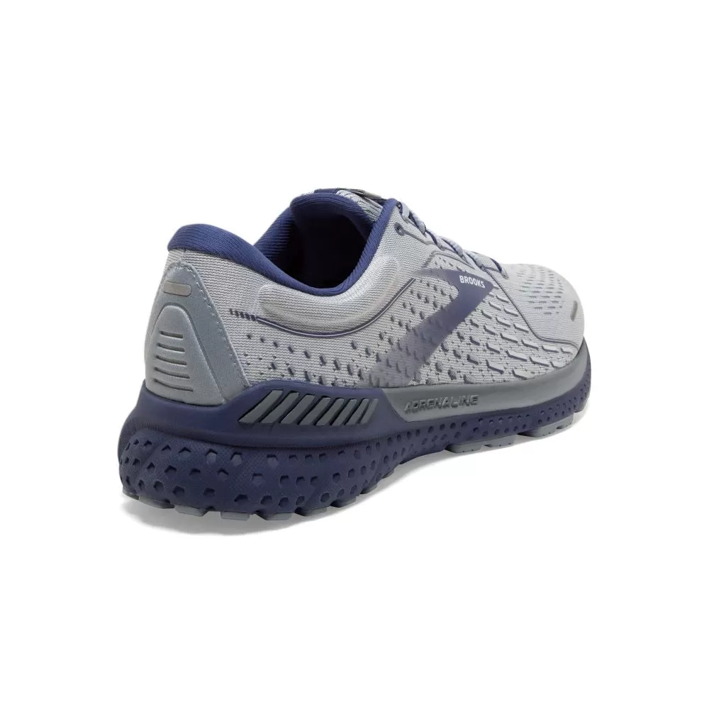 'Brooks' Men's Adrenaline GTS 21 - Grey / Tradewinds / Deep Cobalt