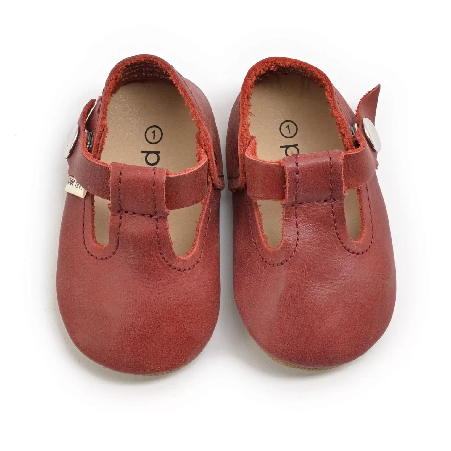 Burgundy - T-Strap Mary Jane - Soft Sole