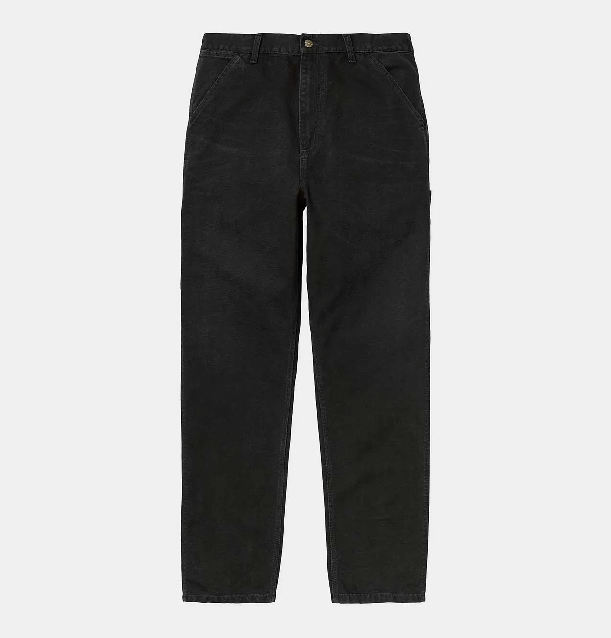 Carhartt WIP Single Knee Pant in Black Aged Canvas