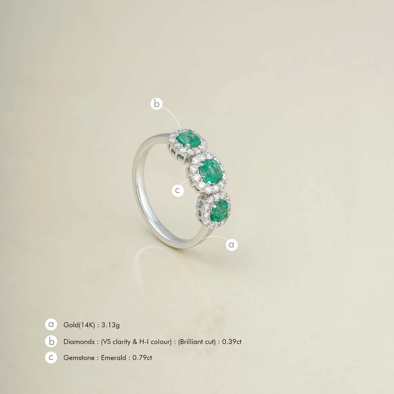 Cerys Emerald Ring