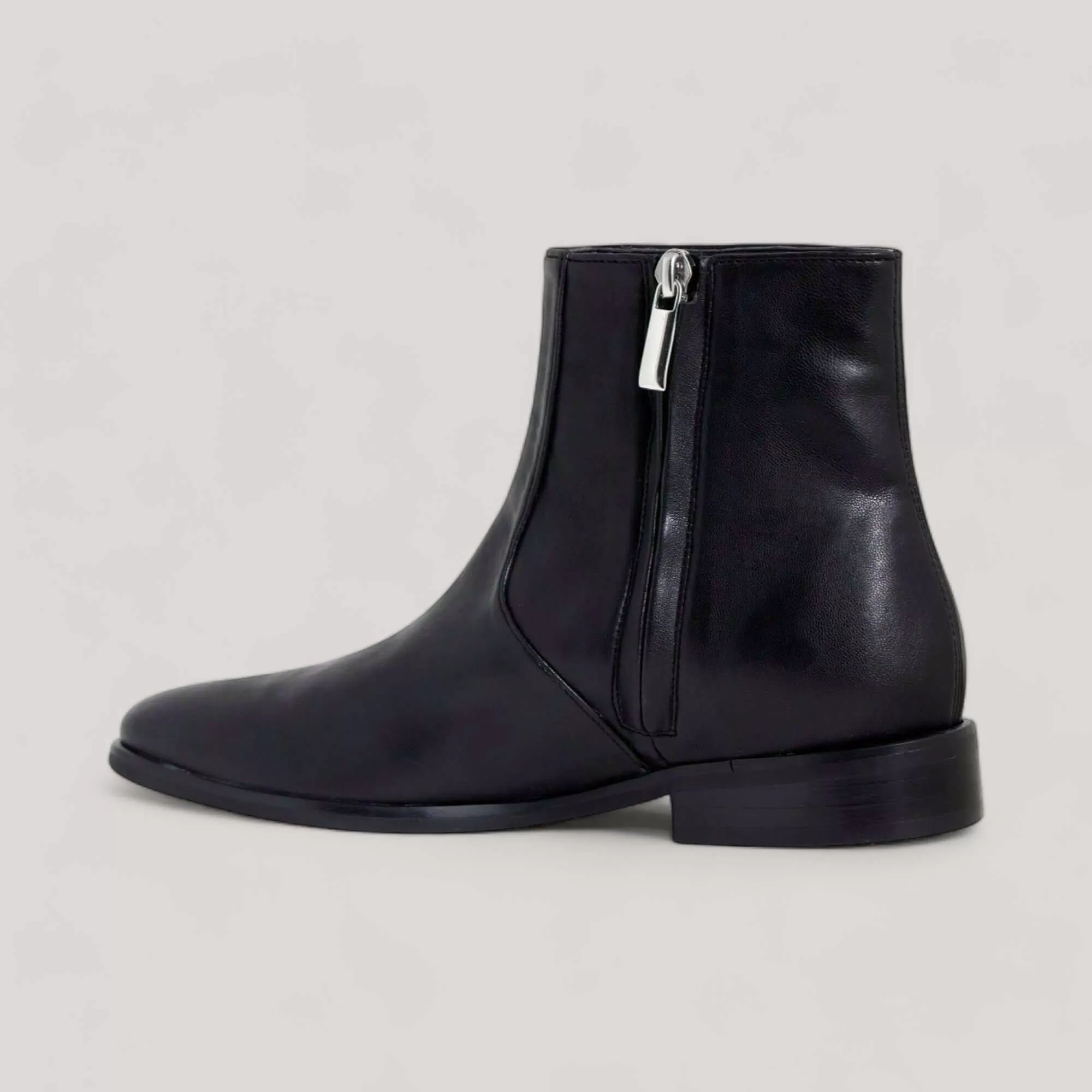 CHARLI | Black Vegan Nappa - Ankle Boot