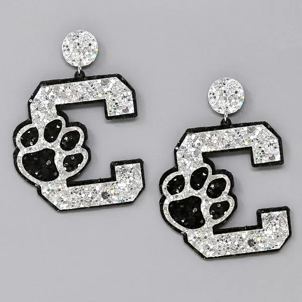 Clemson Tigers Game Day Footbal Glitter Earrings