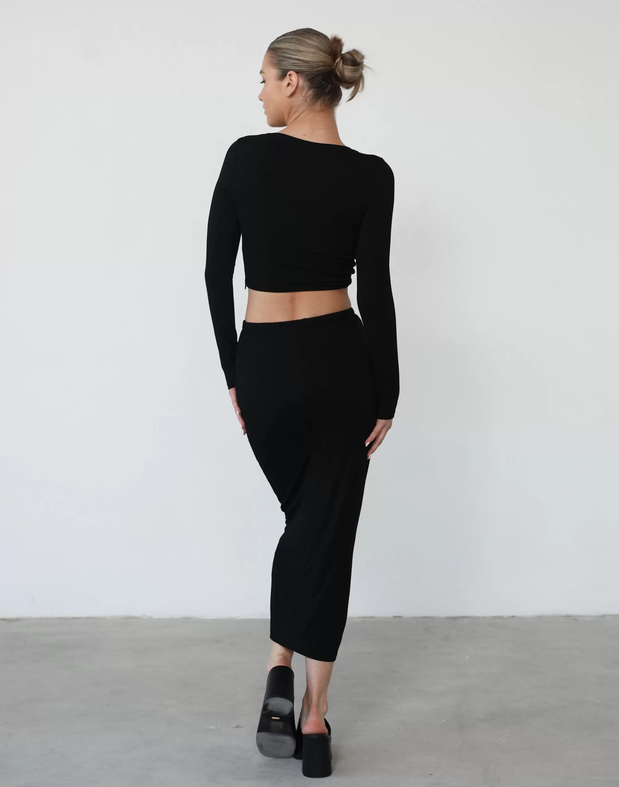 Clerisse Midi Skirt (Black)