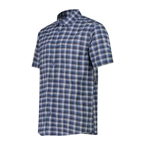 CMP Camicia fantasia check maniche corte trekking Uomo