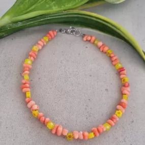 Coral anklet n.2