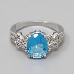 Cubic Zirconia Oval Stone Ring