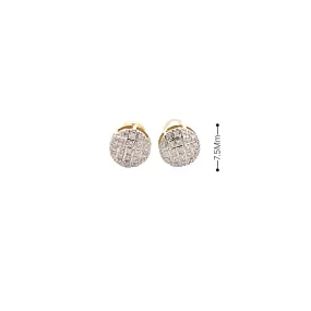 Diamond 0.11Ctw Circle Earrings