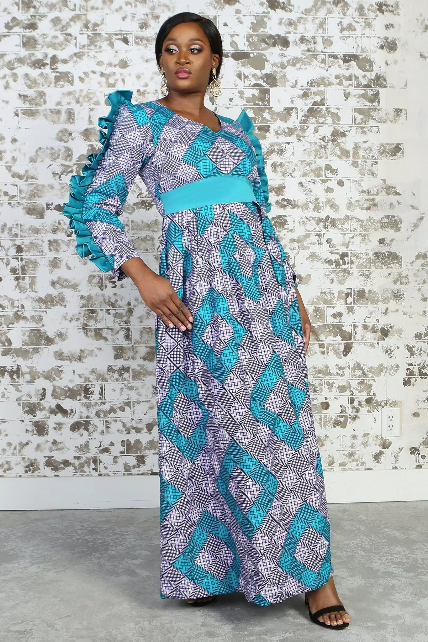 DIYANA African Print Dress