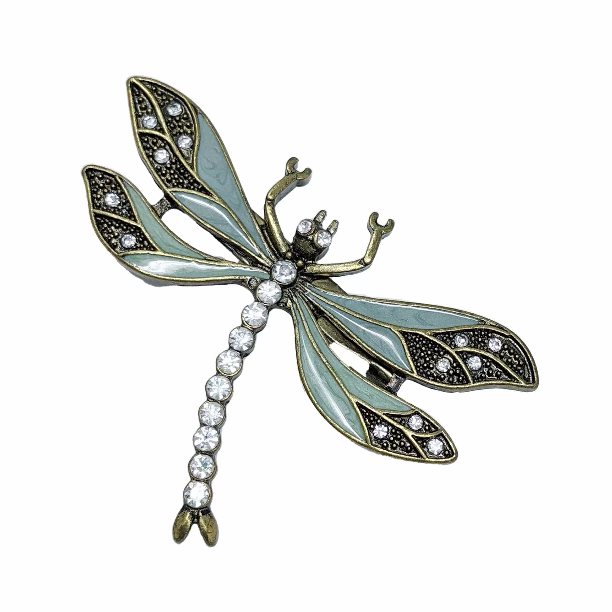 Dragonfly Brooch Duck Egg Green