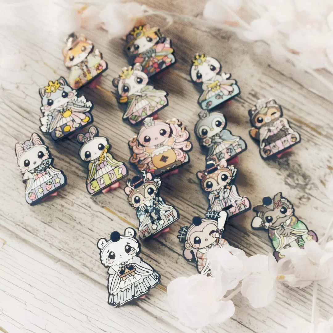 Emperor Shiba Inu: Girl's Day Animal Enamel Pins