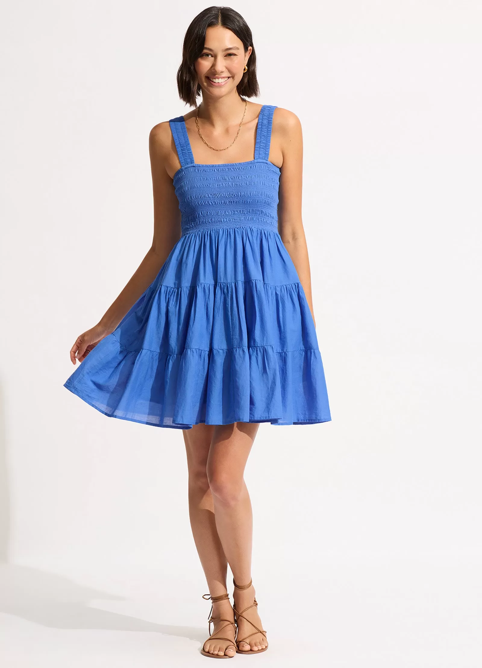 Faithful Mini Dress - Azure