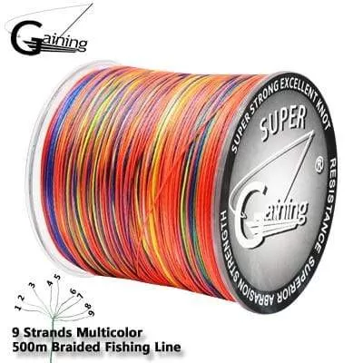 Fishing Wire Line 9 Strands 300m 500m 1000m 1500m Braid Wire Super Multicolor PE Braided  Strong Strength Fish Line 20LB-200LB