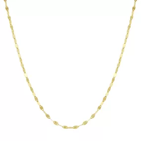 Flat Sequin Chain Necklace, 14k