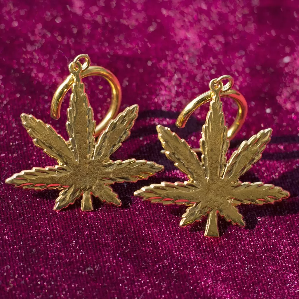 Ganja Goddess Hoop Earrings