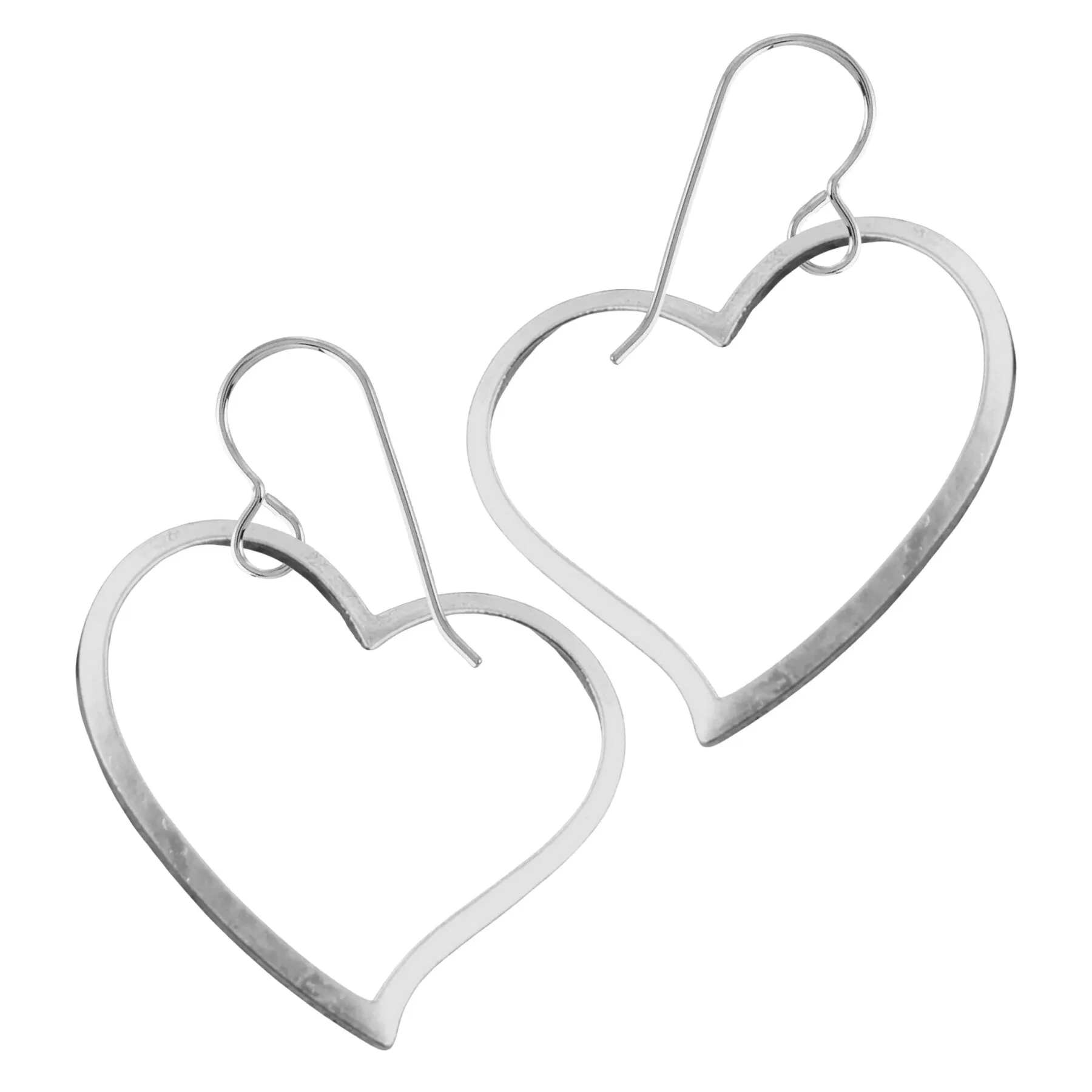 Giant Heart Dangle Earrings