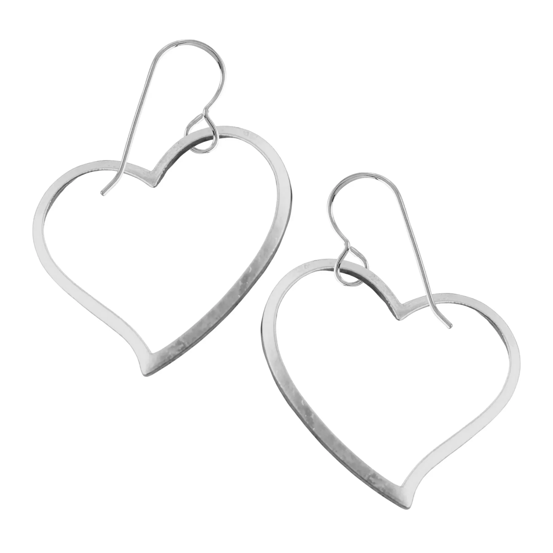 Giant Heart Dangle Earrings