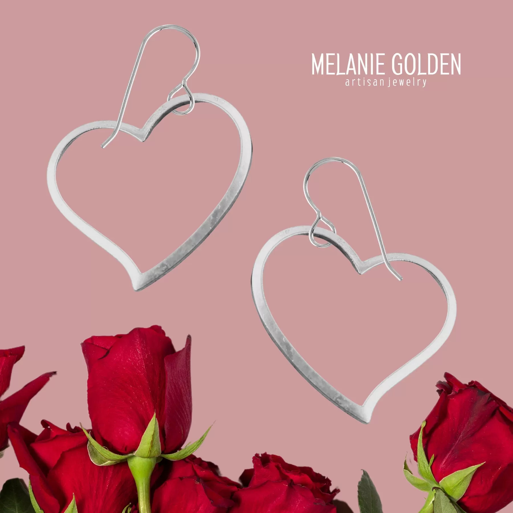 Giant Heart Dangle Earrings