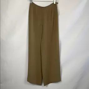 Giorgio Armani Tan Silk Wide Leg Slacks