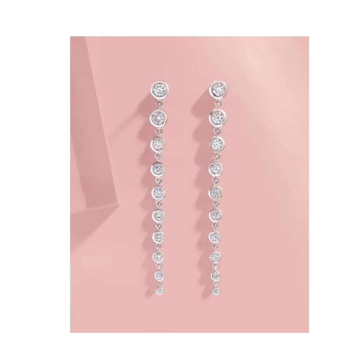 Graduated Diamond Dangle Earrings