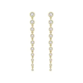 Graduated Diamond Dangle Earrings